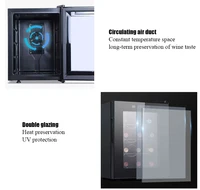 Réfrigérateur à vin 12 bouteilles, refroidisseur à vin autonome 32L avec commande tactile numérique, cave à vin électrique silencieuse pour bar à domicile 4