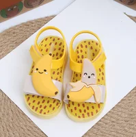 Mini Melissa Summer Sandals for Girls Bow Non-slip Soft Soled Versatile Solid Korean Children Sweet Princess Shoes Beach Sandals 1