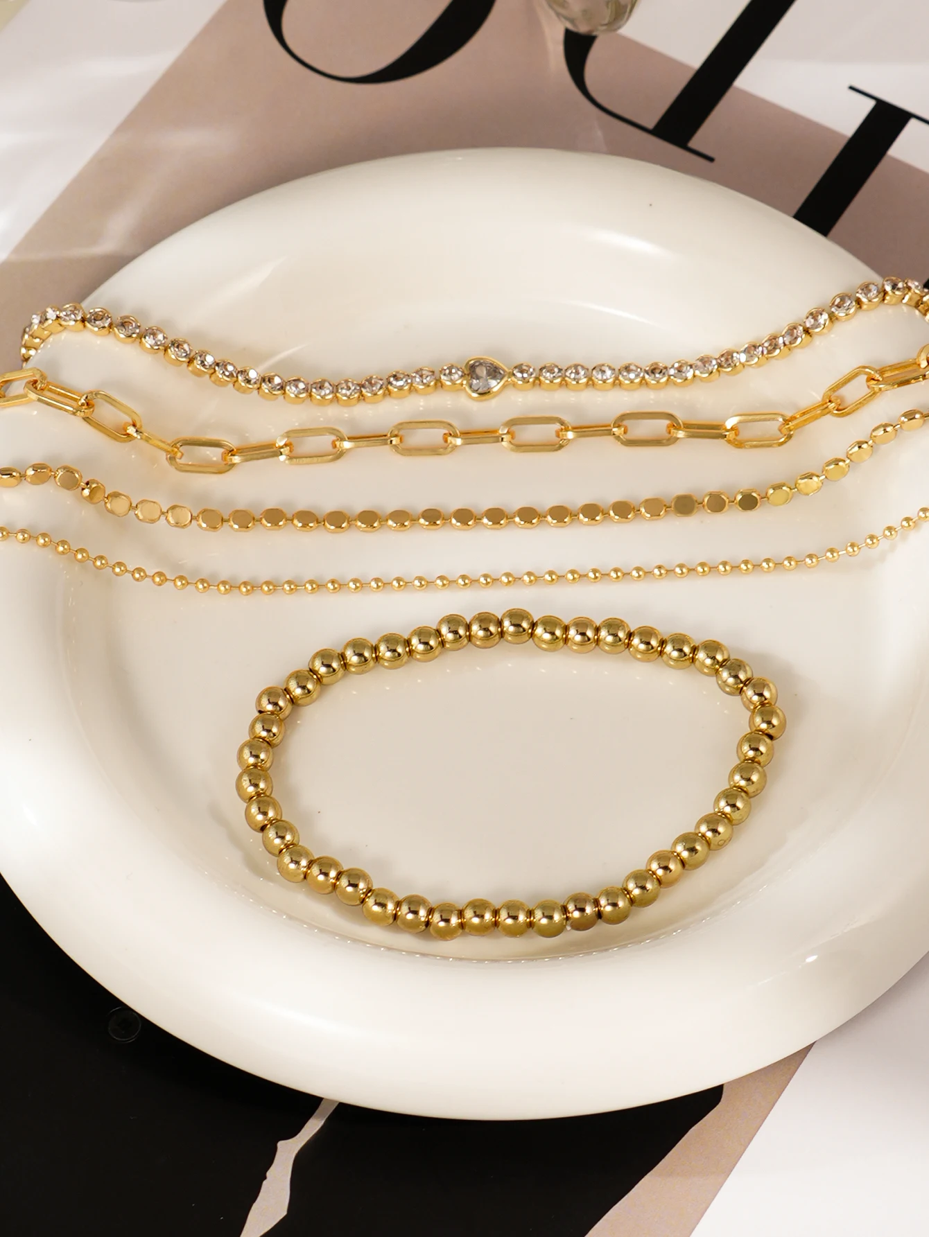 Punk Retro Jewelry Synthetic Zircon Chain Gift