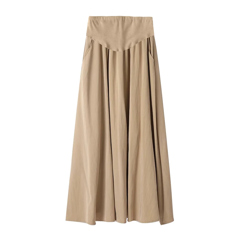 Pregnant Woman Summer Long Skirts High Waist Large Hem Maternity Belly Skirt Umbrella Skirt