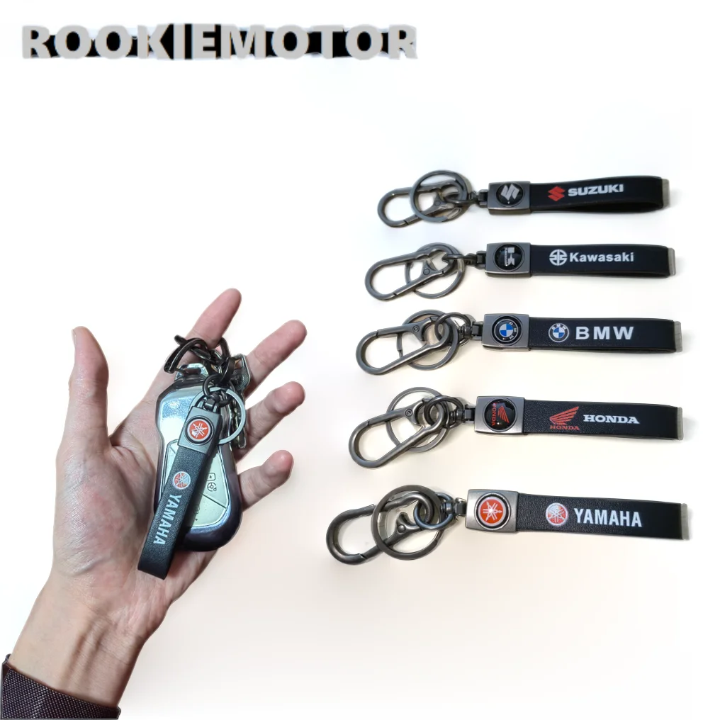 Rookiemotor Key Ring Keychain with Motorcycle Accessories Motorbike Key Chain