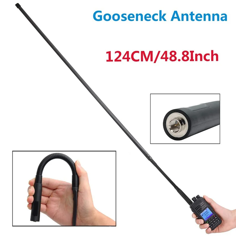A37T-3Pcs 48.8 인치 AR-152G 구즈넥 접이식 안테나 SMA-남성 VHF UHF 144/430Mhz Yaesu TYT 용