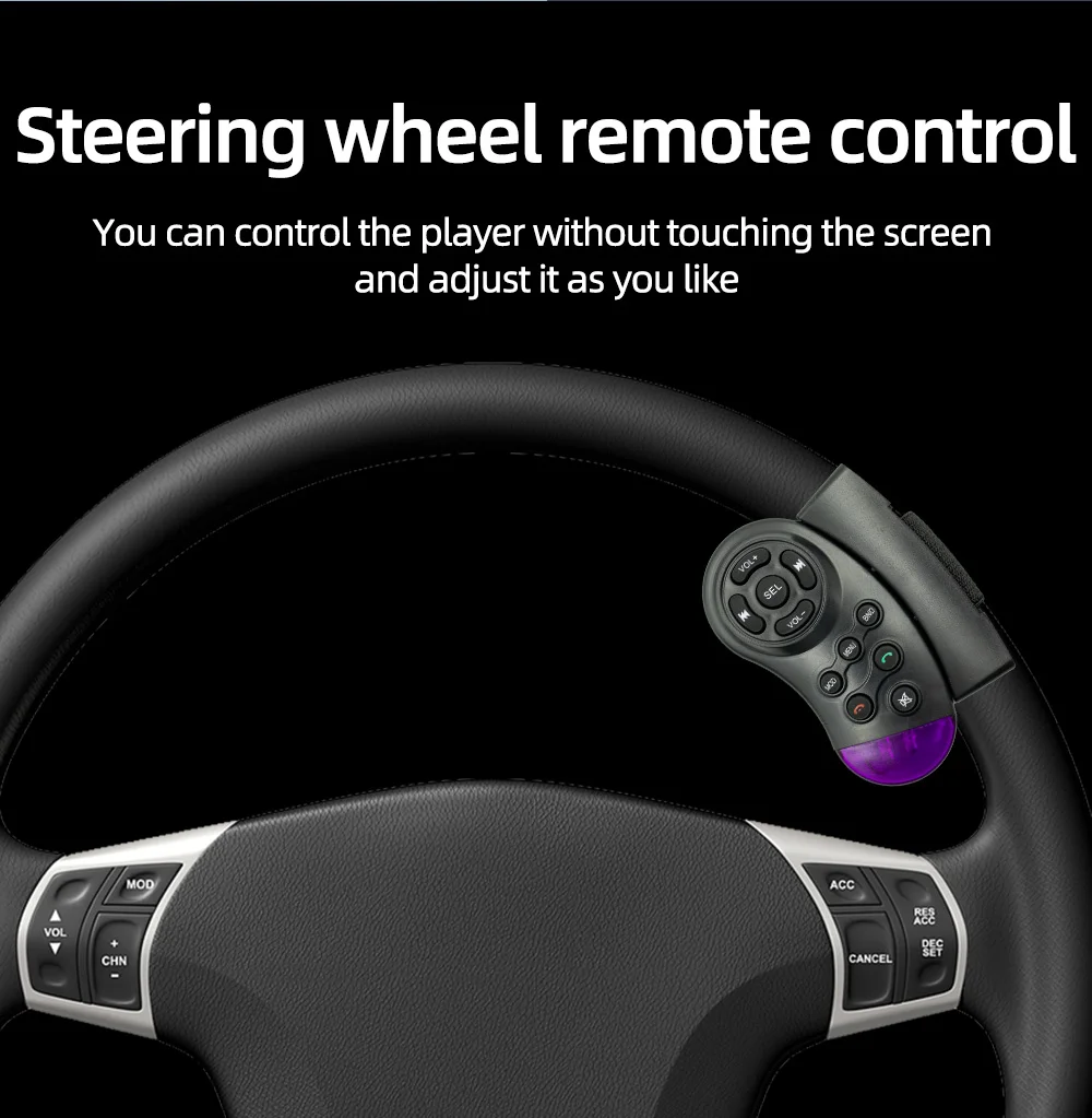 BQCC1 DIN 4'' Autoradio BT TF USB 7 Farblichter unterstützen Reverse-Bildverbindungsleitung Schutz Auto MP5-Player 4022D – Detail 10