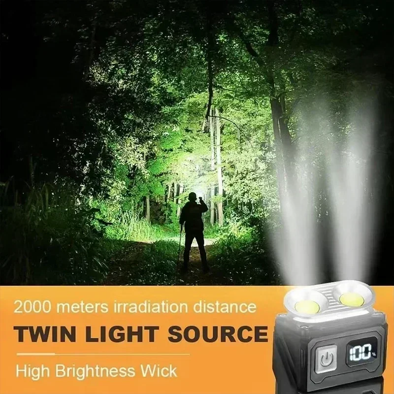 MINI USB Rechargeable LED Flashlight Portable Tail magnet flashlight Super Brigh