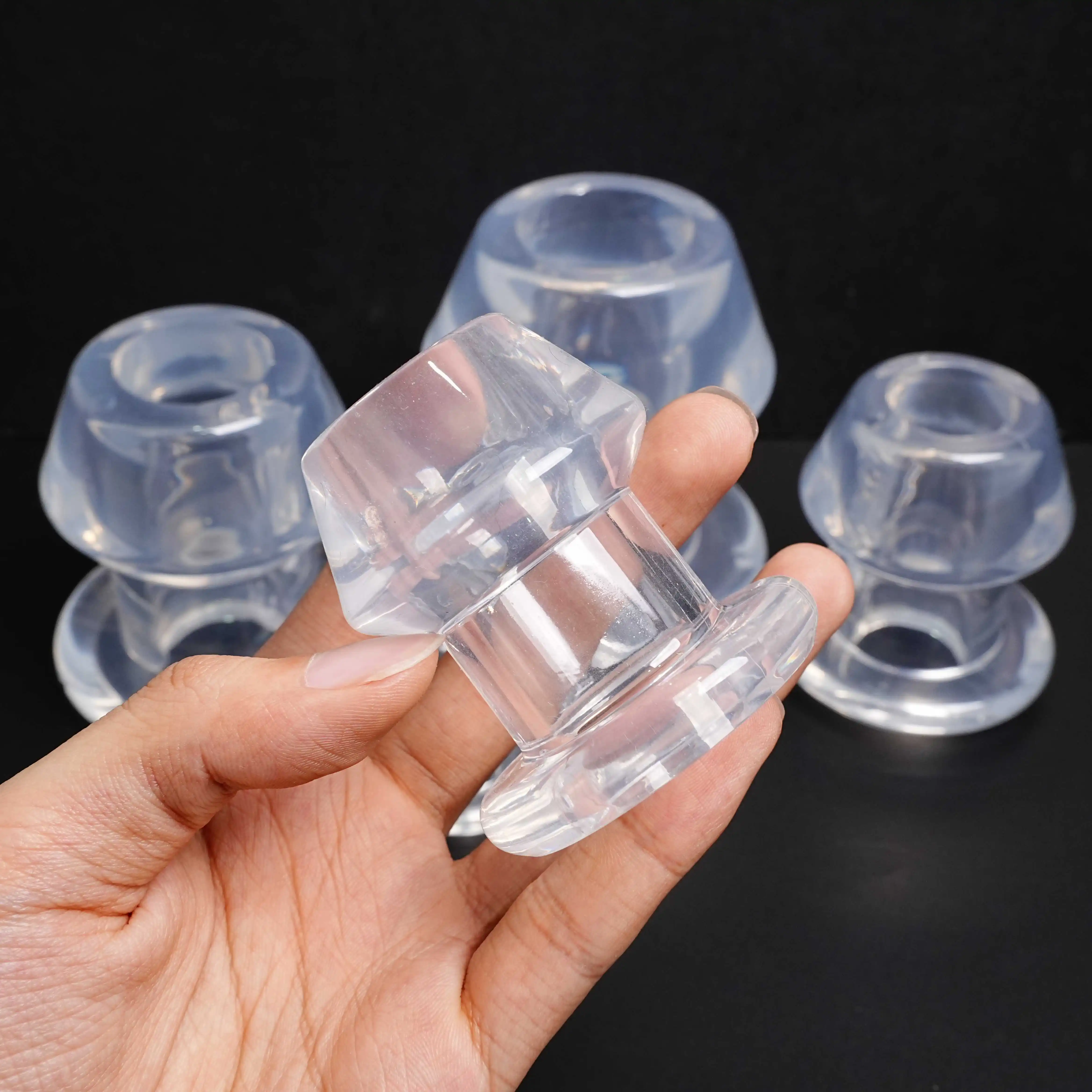 Anal Plug Dilator 5 Sizes Hollow Anal Plug Anal Speculum Anus Dilator Massager BDSM Enema Vagina Plug Adult Sex Toys for Couple