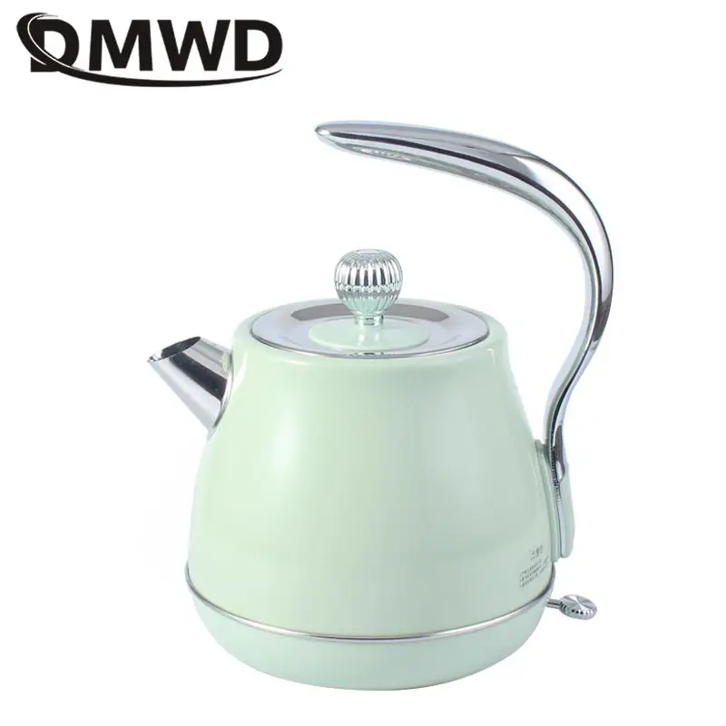 DMWD 1500W 220V Retro 304 Stainless Steel Electric Kettle 1.5L Portable Travel Water Boiler Coffee Pot 2