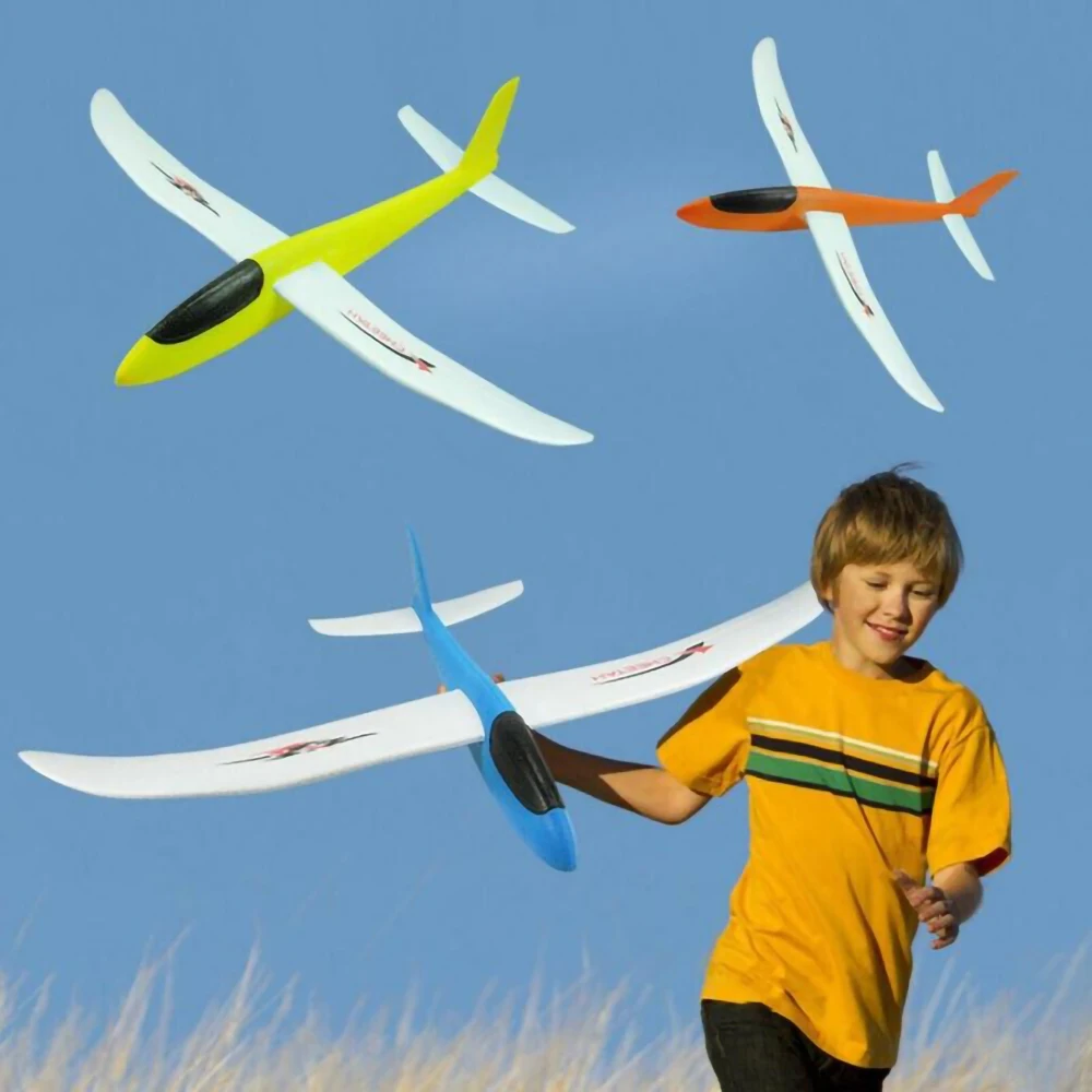 Hand Throwing Airplane 60 X 100 X 15.5cm Diy Epp Foam Flexible Durable Hand Launch Throwing Aircraft Plane Model Outdoor Toy foam aircraft foam plane