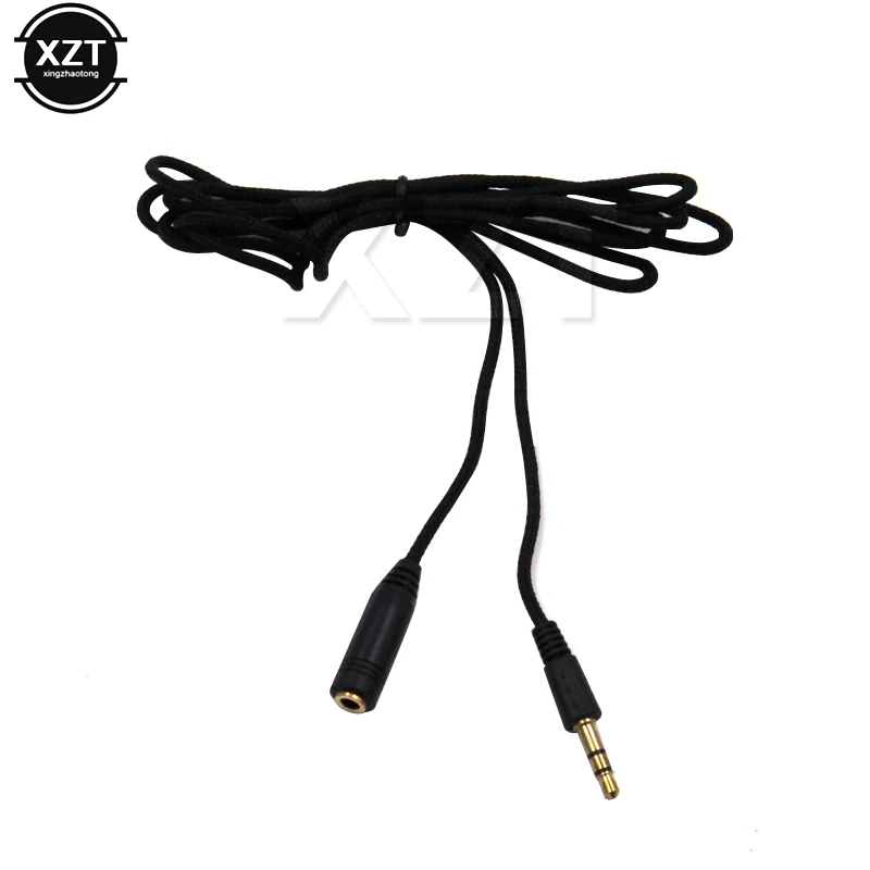 Earphone Headphone Stereo Audio Extension Cable Cord for Speaker Phone Nylon Wire 3.5mm Jack Female to Male 1.5m/3m/5m