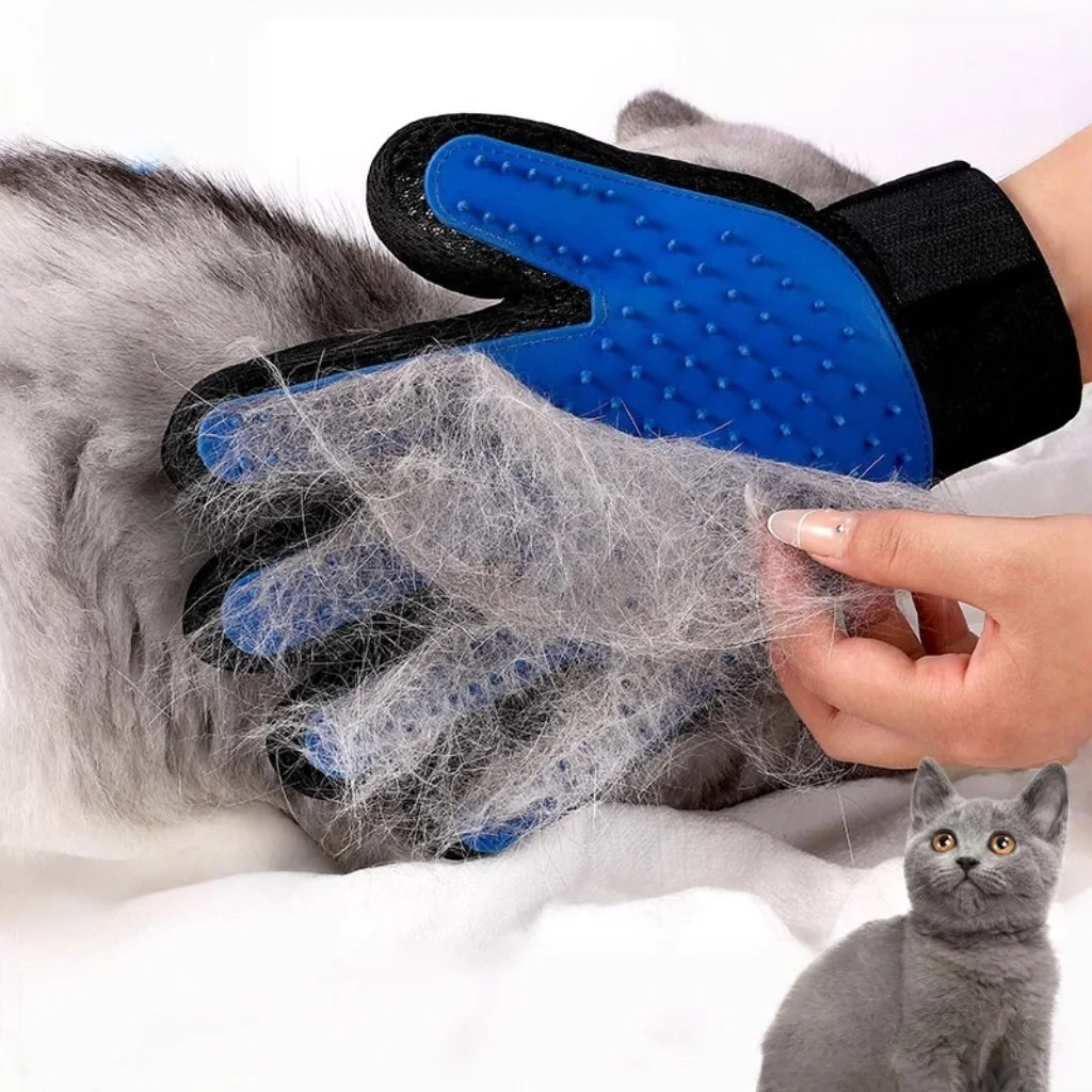 Universal Cat Grooming Brush And Bath Massage Gloves For Pets_voghion.com