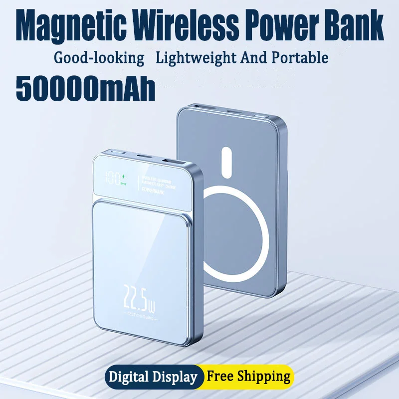 Prodotto 22.5W 50000Mah Ricarica Super Veloce Magnetic Wireless Power Bank Magsafe Alimentatore Mobile Adatto Per Apple Serie 12