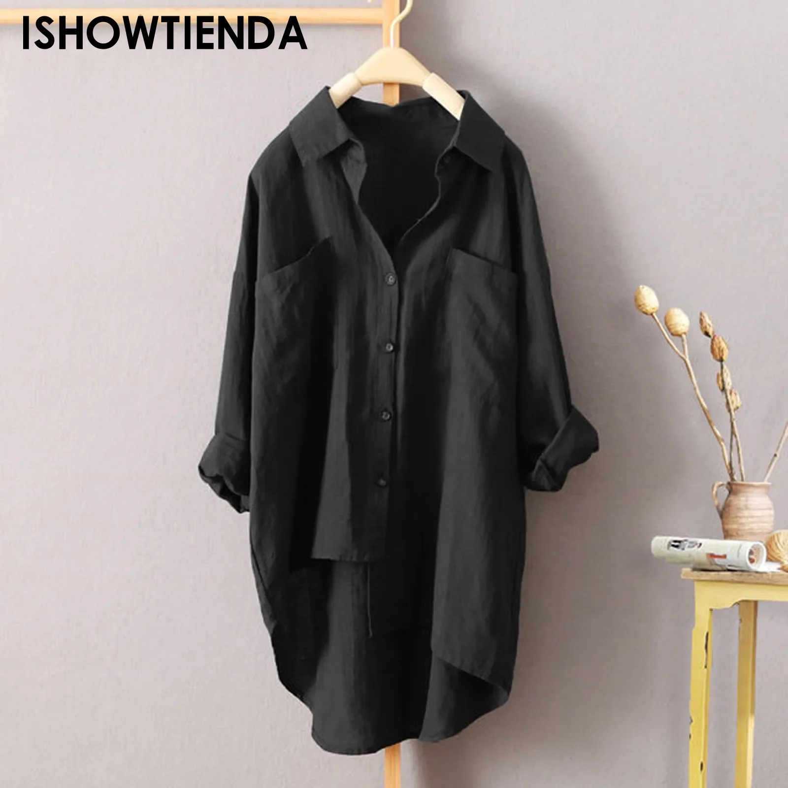 

Повседневная Однотонная рубашка с коротким рукавом, асимметричная Свободная блузка, винтажная рубашка большого размера в стиле Харадзюку, Элегантная туника, летние топы для женщин 2024