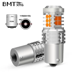 High - Performance Amber LED Turn Signal Light Bulbs - No Hyper Flash, Pack of 2 (BA15S P21W 1156)