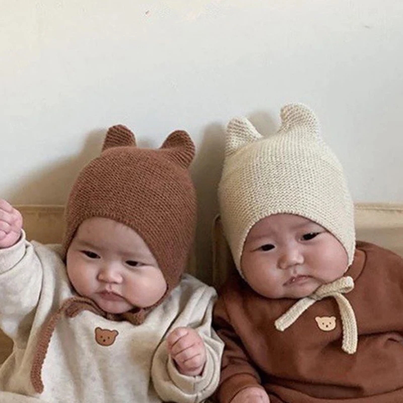 Cute Baby Hat With Ears Winter Warm Knitted Baby Boy Girl Hat Beanie cute-baby-hat-with-ears-winter-warm-knitted-baby-boy-girl-hat-beanie