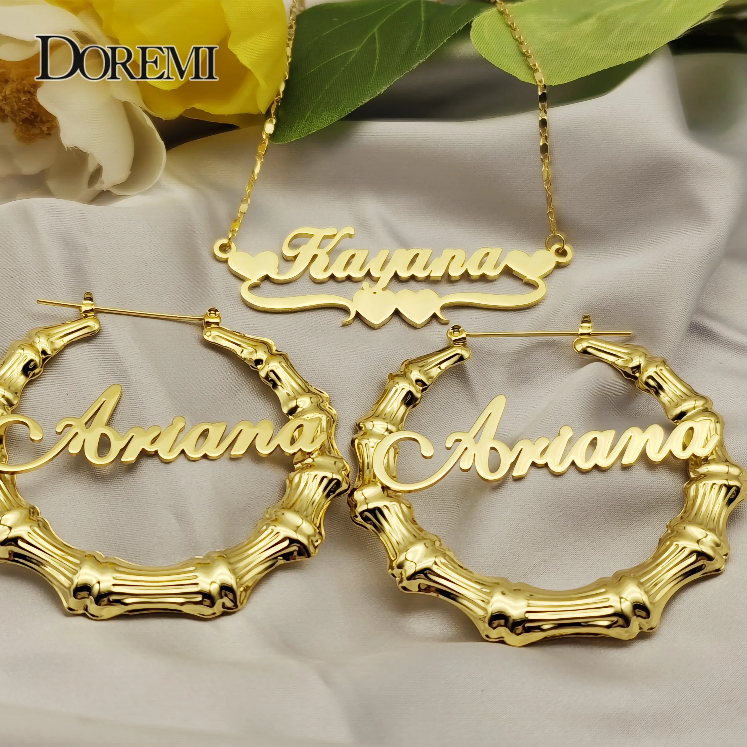 Doremi One Name Earrings And Necklace Set Tile Chain Round Bamboo Earrings Custom Bamboo Letter Personalised Name Earrings Gift S131620A9666248758E39Fc94D192D11Db Doremi One Name Earrings And Necklace Set Tile Chain Round Bamboo Earrings Custom Bamboo Letter Personalised Name Earrings Gift S131620A9666248758E39Fc94D192D11Db