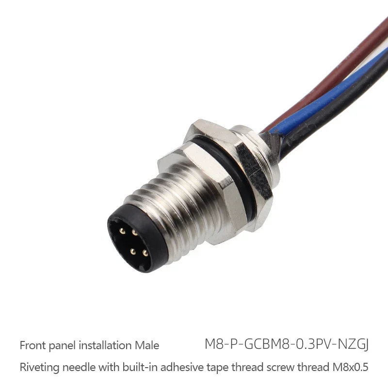 M8 3 4 5 6 8-контактний штекерний/жіночий з’єднувальний кабель датчика A/B/D-типу Передня/задня панель Електронний дріт Вбудований адаптер для наповнення клею