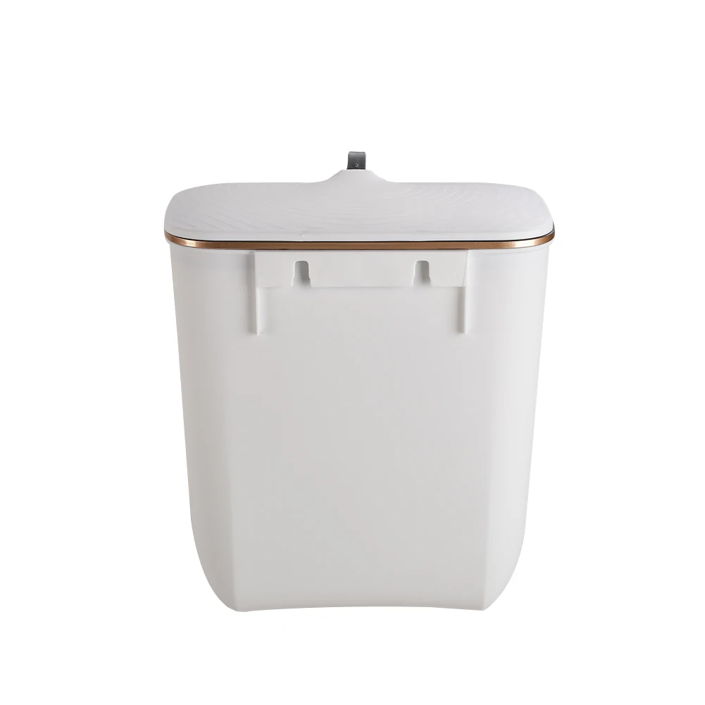 Kitchen Bathroom Hanging Waste Bin with Lid Wall Mounted Garbage Can for Cabinet Under Sink Waste Garbage Compost Bin: 3 - 5 Days Free Delivery Only UK