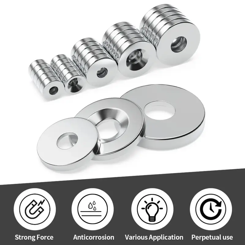 25x3-5mm N35 Super Strong Neodymium Magnet Round with holes NdfeB Powerful Permanent Magnetic imanes Refrigerator Magnets - Image 4
