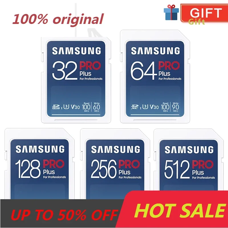 

New Samsung SD Card Digital Camera Professiona SDXC high speed 160M/S 4K U3 camera Memory card 64GB 128GB 256GB 512gb PROPlus