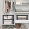 Storage 3-Pack Clothes Organizer Storage Bags Foldable Storage Box with Large Clear Window Sturdy Handles 5