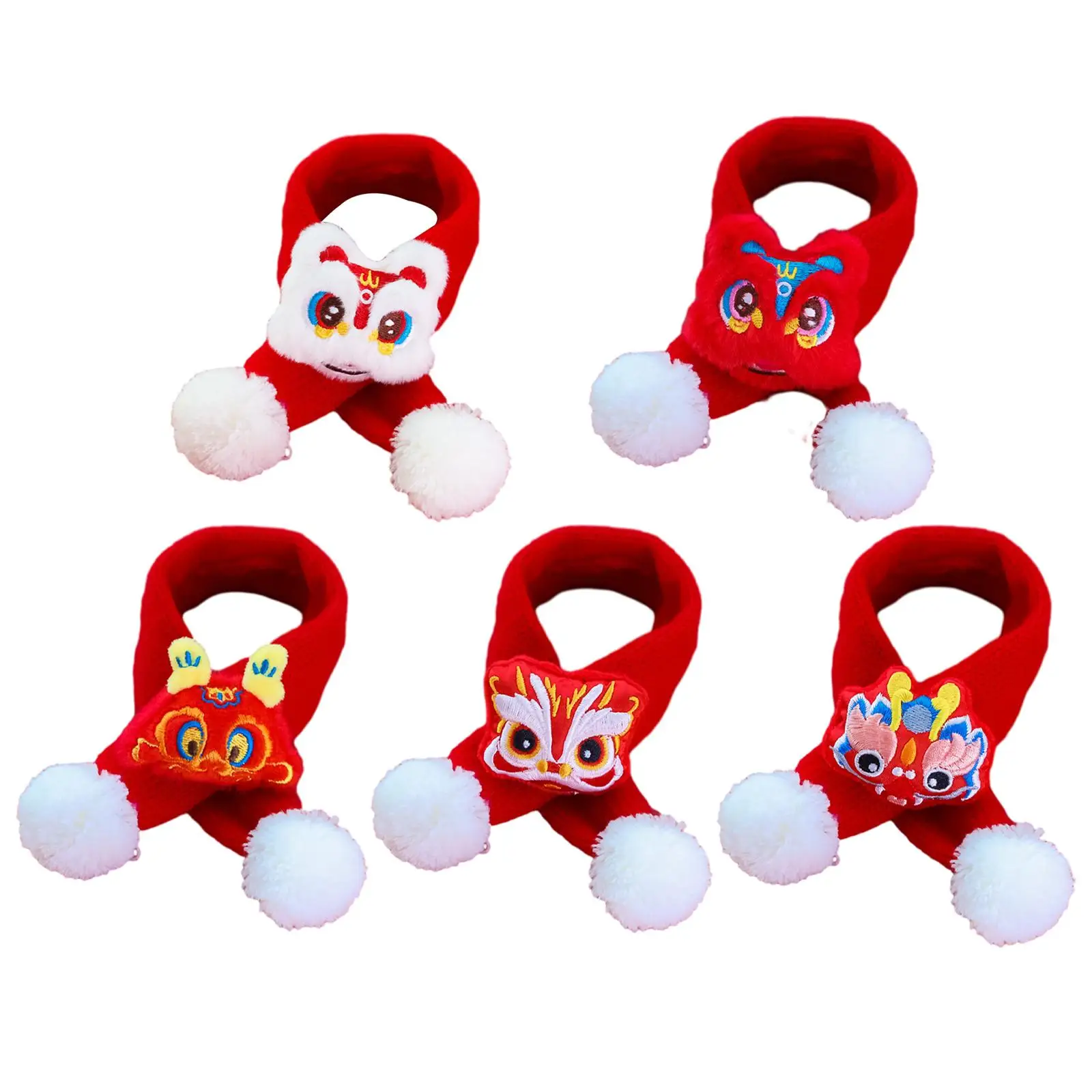 

Chinese New Year Pet Scarf Cat Knitted Scarf Neck Scarves Neckerchief Bandanas for Cats Dogs Puppy Kitten Spring Festival