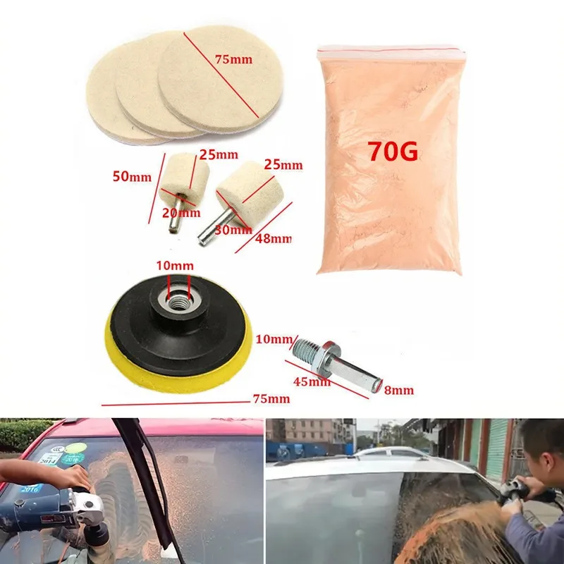 Car Glass Polishing Kit 4 OZ Cerium Oxide Powder Watch Glass Screen Windows Polishing