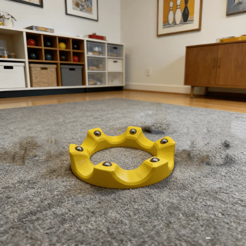 Anello Girevole per Palla da Bowling, Supporto Rotante in Plastica con Sfere Metalliche, Accessori per Bowling per Lucidatura, Levigatura e Pulizia - immagine 6