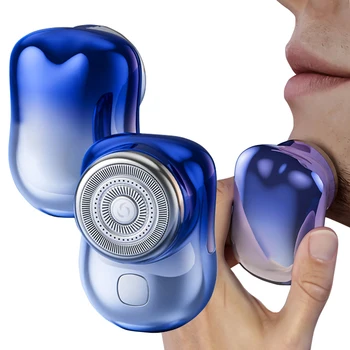 Rasoio elettrico da viaggio per uomo uso per viso gambe braccia Mini rasoio da barba portatile ricaricabile tascabile ideale per esterno 1