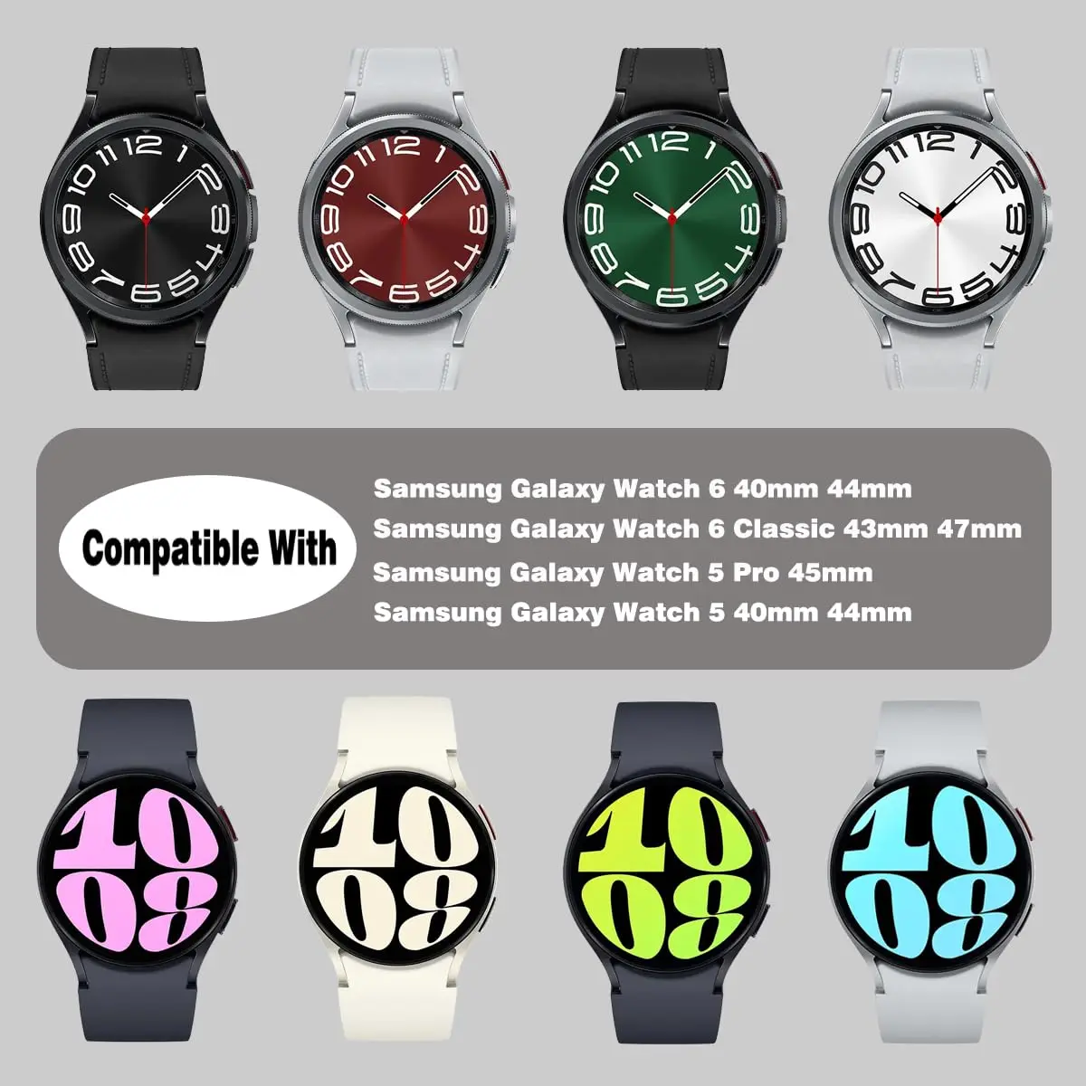Magnetic Silicone Watch Band with Adjustable Strap