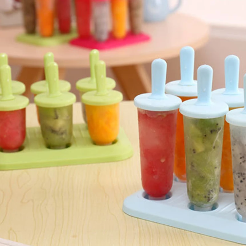 Round Popsicle Ice Cream Mold Easy To Demold and Reusable Summer DIY Ice Drink At Home-1 set ice cream molds