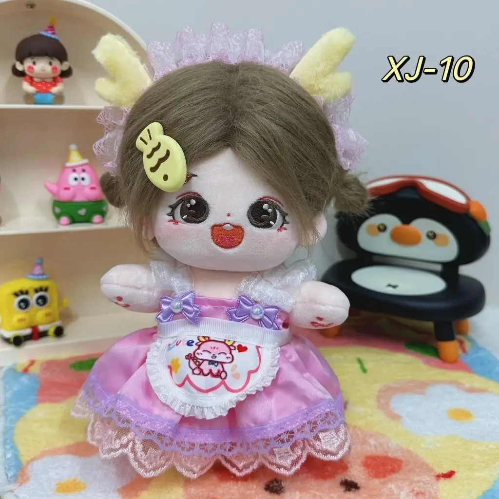 thumbnail image 1 of Ropa de muñeca de felpa de algodón para bebé, vestido de corte de princesa, regalo de cumpleaños para niñas, 20cm, pato enfadado V2, tres V3, 1 of 5