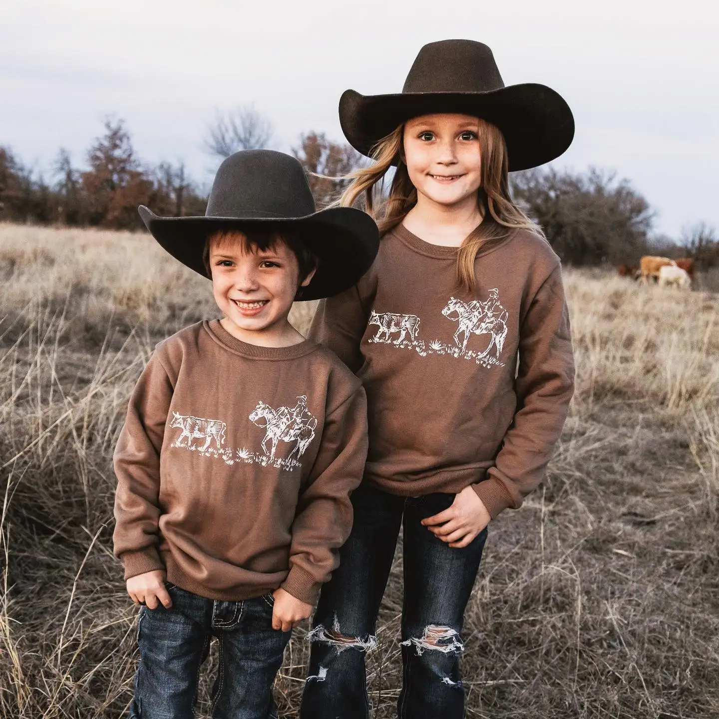 Baby Western Cow Print Sweatshirt 2