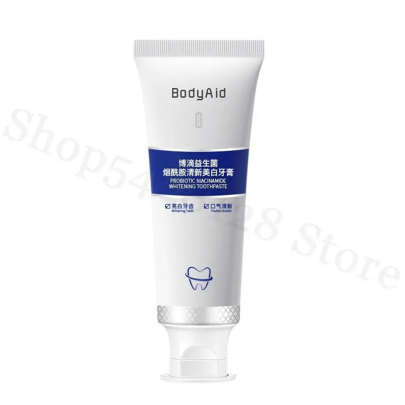 Bodyaid Probiotic Toothpaste Niacinamide Whitens and Refreshes Teeth Fresh and Cleans Oral Dirt To Reduce Tooth Wear 100g