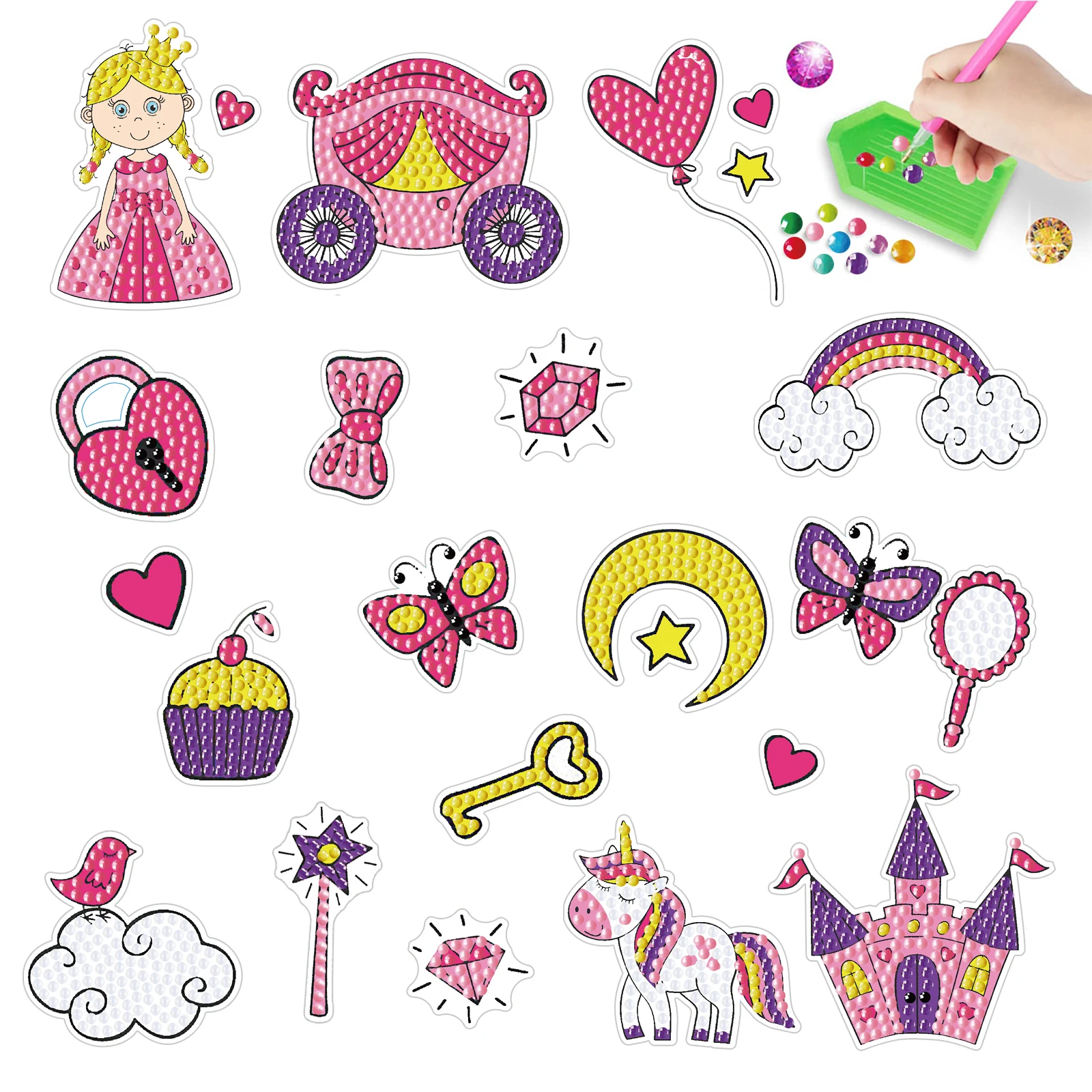 DIY Fairy Kids Diamond Art Stickers