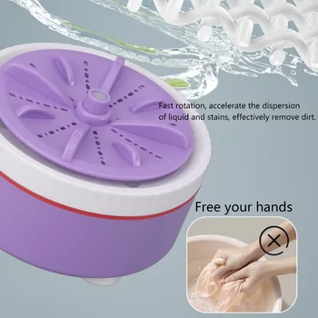 Portable USB Mini Washer - Turbo High-Power for Underwear/Socks, Space-Saving Travel/Business Use 1