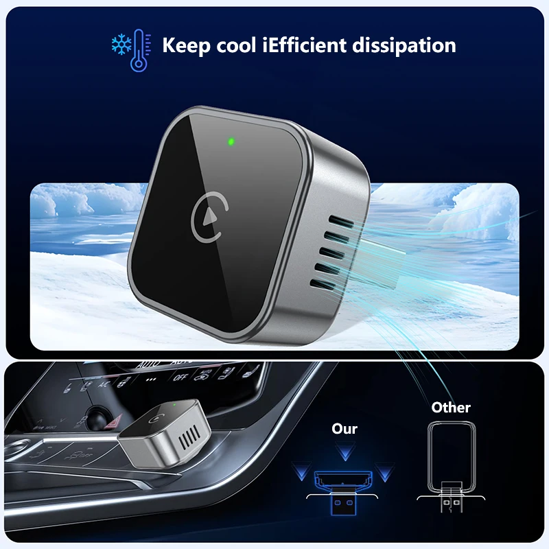 New Wireless CarPlay Android Auto Adapter USB Dongle Smart Mini Box Plug And Play Universal For VW Toyota Nissan Honda Ford Benz