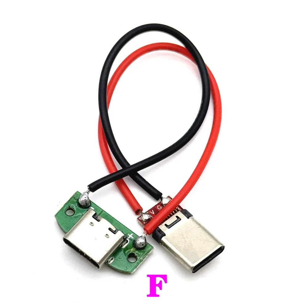 USB-C Female Soldering Jack / Charging Port - 5 To 22 Pin, Universal Replacement Connector