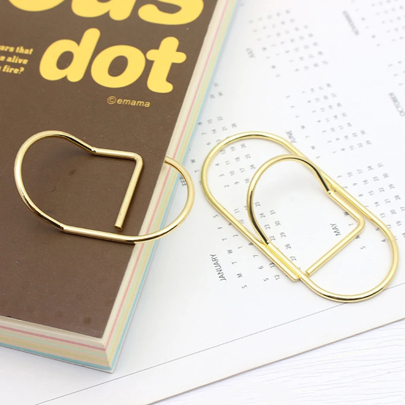 Paper Clips Metal Pen Holder Clip School Bookmarks Photo Memo Ticket Clip Stationery Office School Supplies 2Pcs