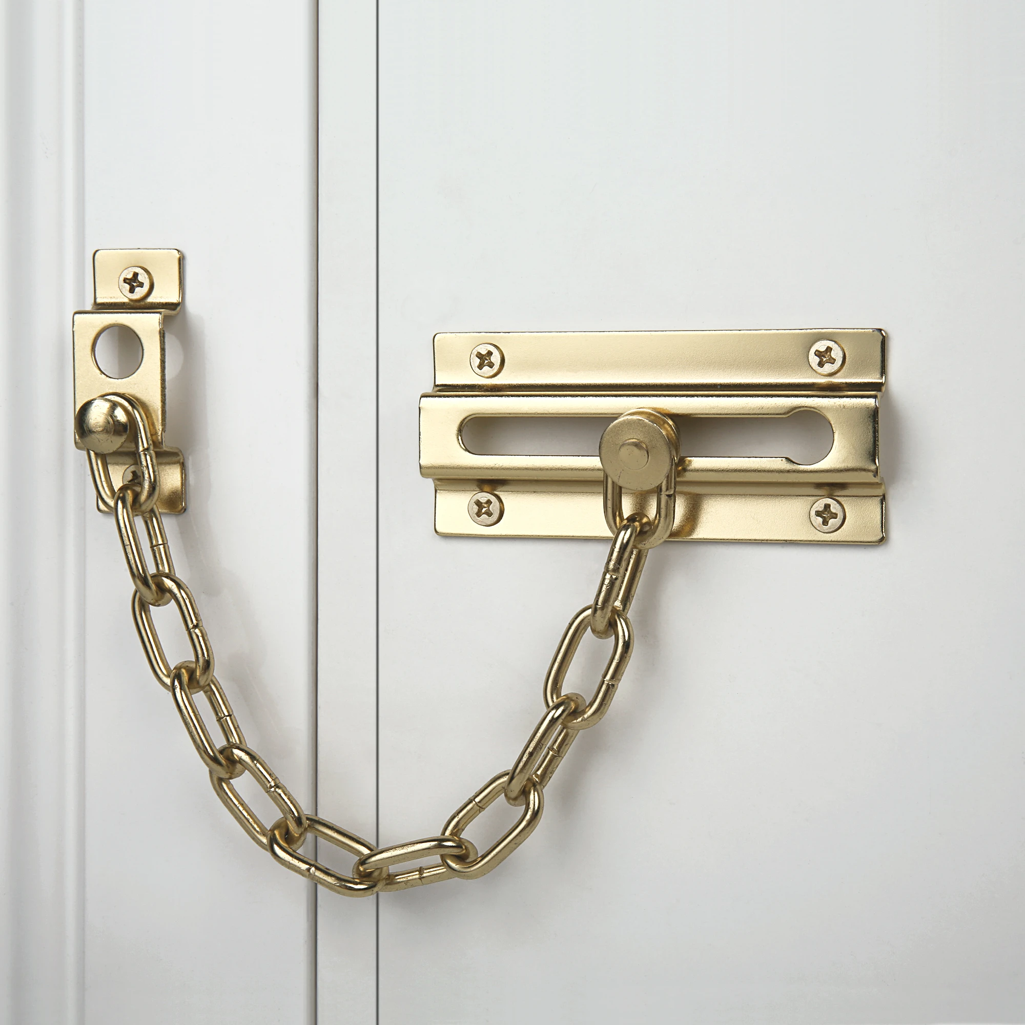 1pc Security Door Chain Lock Stainless Steel Antitheft Limiter For