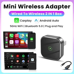 Wireless 2 - in - 1 CarPlay and Android Auto Smart Adapter (GRAY)