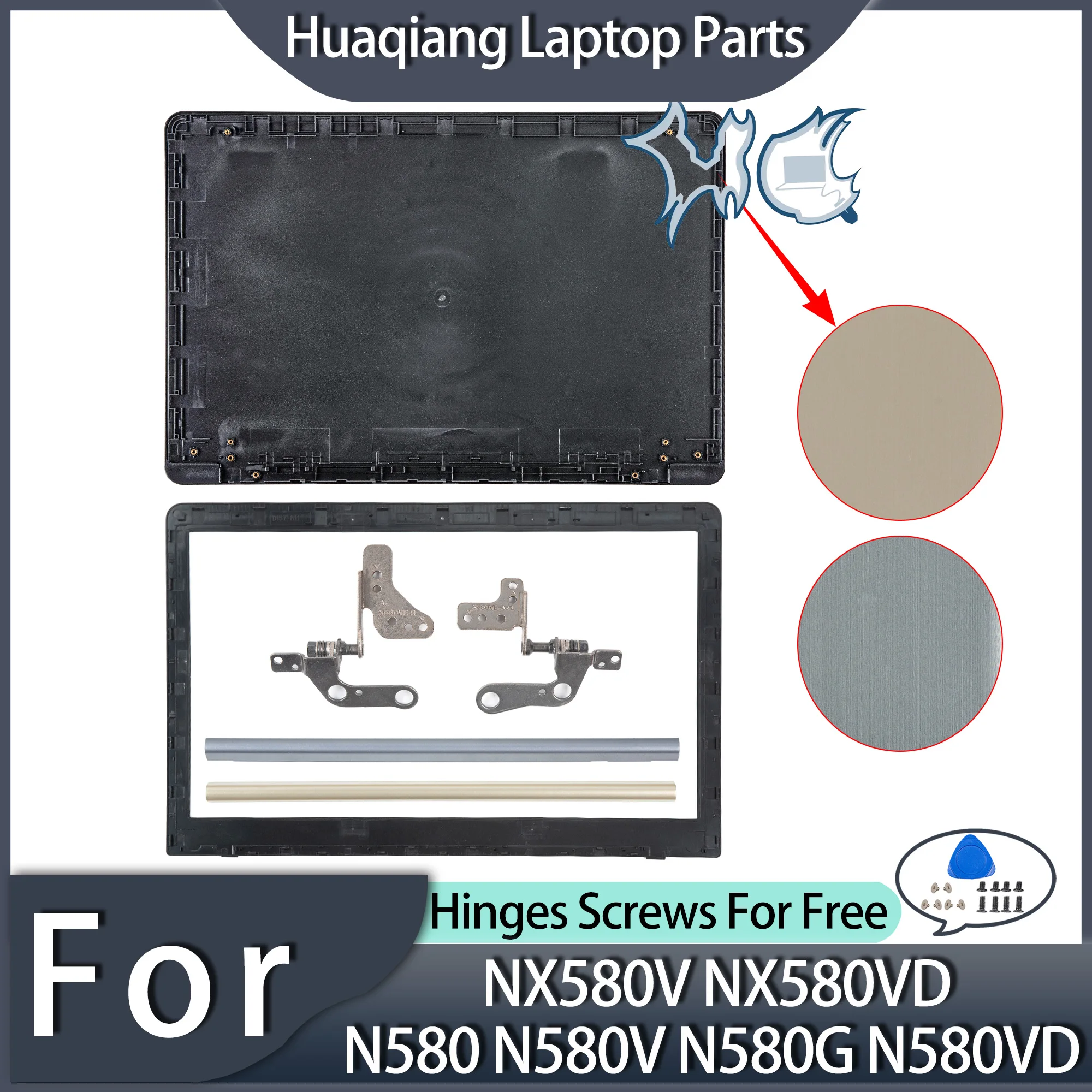 N580 NX580 N580G X580V N580V N580VD X580VE X580VD N580VE LCD 뒷면 커버/베젤 경첩 용 플라..