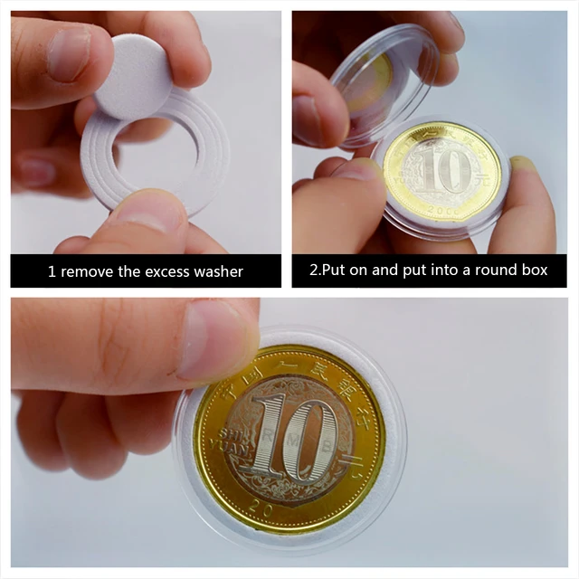 Cápsulas de plástico transparente para monedas, Fundas protectoras  redondas, 100 piezas, 18/19/20/21/23/24/25/26/28/30mm - AliExpress