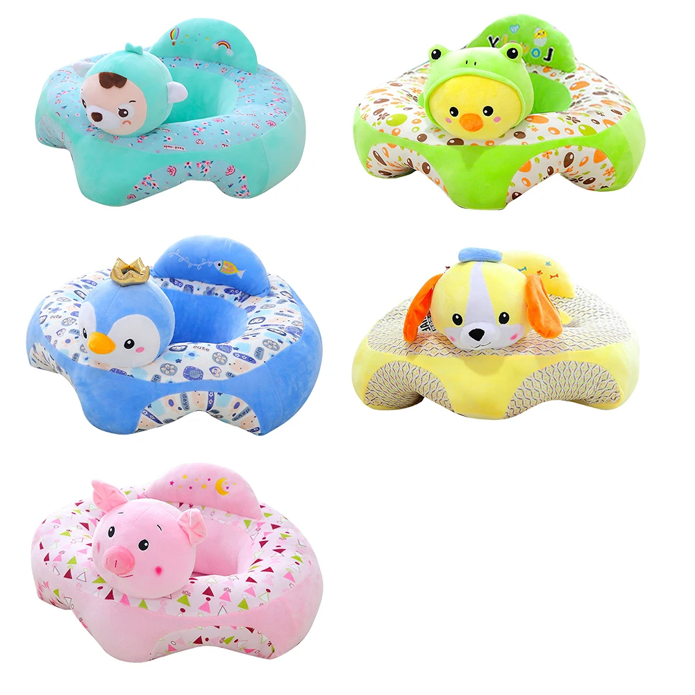 Cartoon Baby Support Seat Washable No Filler Cradle Sofa Chair Breathable Learning To Sit Seat Antiskid for Toddlers Supplies