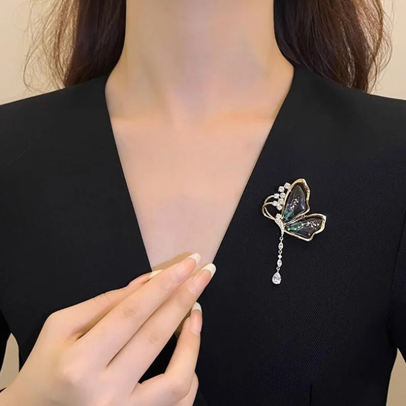 Birds Butterfly Cat Brooch For Women Pearl Rhinestone Animal Jewelry Coat Dress Lapel Pins Wedding Party Gifts