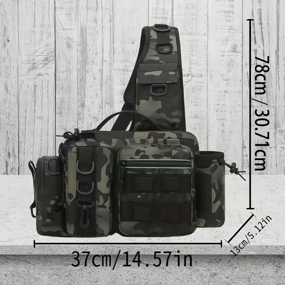 JSFUN Army Inspired Two-Color Fishing Tackle Waist bag 3