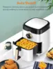 Airfryer Oven 8QT Large 1700W 8-in-1 with Touch Screen Air Fryers Dishwasher Safe Nonstick Basket Freidora de 6