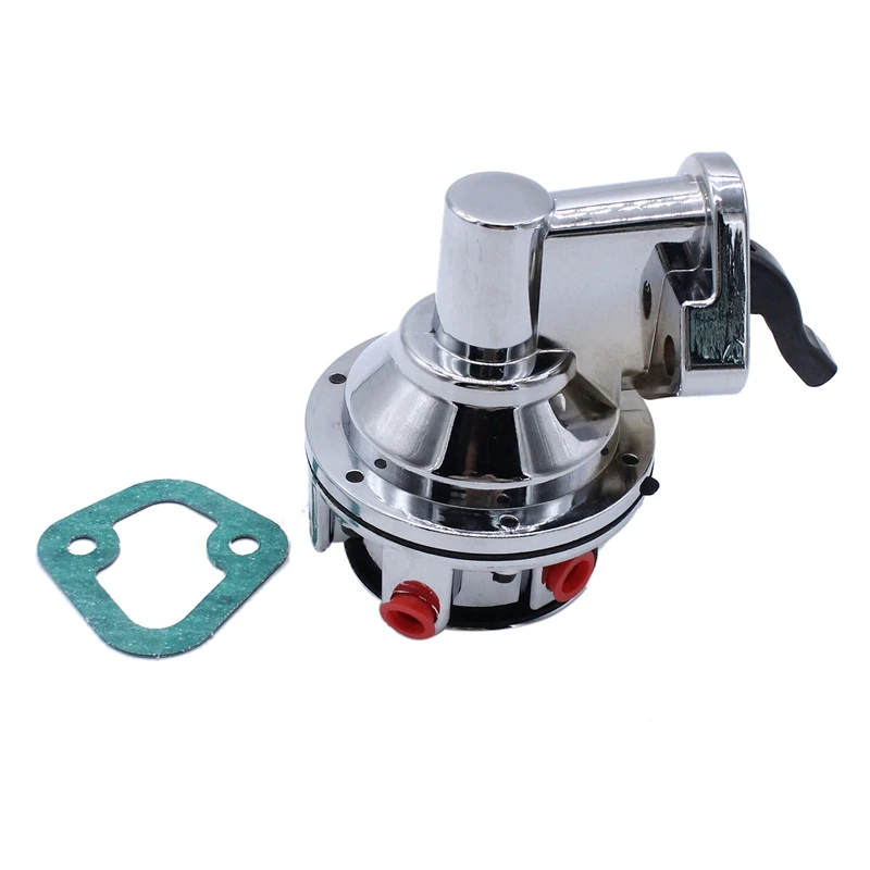 Chevy 소형 블록 기계식 연료 펌프, 밸브 2 개, 80 GPH 8 PSI - SBC (262-400), 크롬 자동차 액세서리, V8