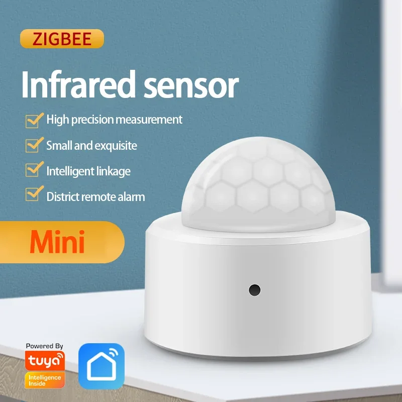 Zigbee 3.0 Tuya Mini Smart Human Body Sensor Motion Movement PIR Transducer Infrared Detector Smart Life Home Security zigbee motion sensor