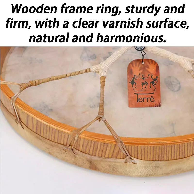 Goatskin Shaman Drum Sound Therapy Hand Drum Yoga Meditation Healing Percussion Musical Instrument Professional Frame Drums