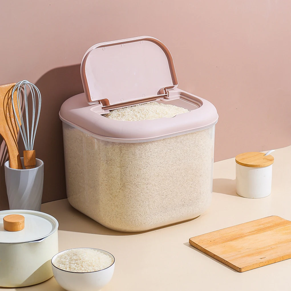 

Бытовая коробка для хранения еды с крышкой, органайзер для риса, кофейных зерен, зерновых чехол