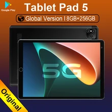 Tableta 5 con Firmware Global, Tablet con pantalla LCD de 8 pulgadas, 8GB de RAM, 2022 GB de ROM, 256 mAh, SIM Dual, 5G, Android, 6000